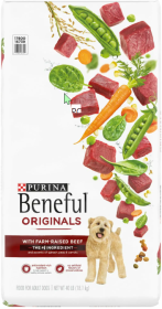 Purina Beneful Originals Dry Dog Food Farm Raised Beef 40 lb Bag