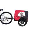 Bicycle trailer for pets outdoor foldable red color dog trailer with reflectors and safty flag