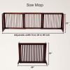 Folding Adjustable Free Standing 3 Panel Wood Fence