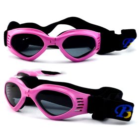 Goggles For Dogs Pet Sunglasses UV Protection UV400 Lens Multiple Colors (Color: Pink)