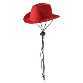 Western Cowboy Style Dogs And Cats Cowboy Pet Hat (Color: Red)