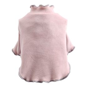 Pet Clothes Khaki Trench Coat Couple Clothes (Option: Velvet Base Shirt Rubber Pink-XS)