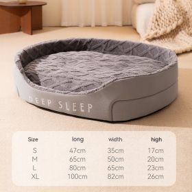 Warm Thick Sponge Cat Nest Small Removable And Washable (Option: S-Gray Velvet Nest Thick Pad)