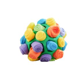 Dog Sniffing Ball Puzzle Toys Inscrease IQ Slow Dispensing Feeder Folderble Dog Now Sniff Toy Pet Traning Game Intelligence Toy (Option: LSQCHD)