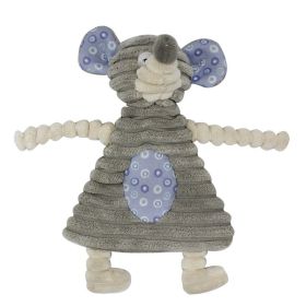 Two-color Corduroy Pockets Mouse Pet Toy Ringing Paper Sound Dog Toy Molar Pet Supplies (Option: Gray Pockets Mouse)