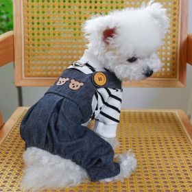 Pet Clothes Clothing Suspender Pants Traction (Option: Black-XS)