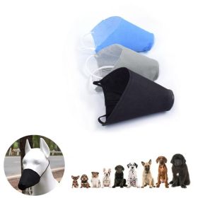 Pet Dog Adjustable Mask Non-woven Breathable Bite Mesh Mouth Mouth Beauty Anti-Stop Chewing Pet Accessories (Color: black)