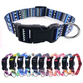 Pet supplies Digital printing Pet collar Bohemian collar Ethnic dog collar (Color: British red check)