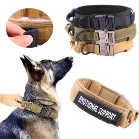 Pet Collar For Dog & Cat; Adjustable Nylon Outdoor Dog Collars For Medium Large Dogs; Dog Collar (Color: Khaki)