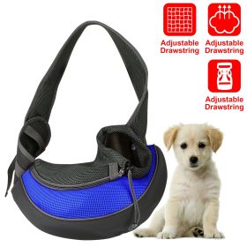 Pet Carrier for Dogs Cats Hand Free Sling Adjustable Padded Strap Tote Bag Breathable Shoulder Bag Carrying Small Dog Cat (Color: Blue)