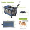 Pet Rolling Carrier With Wheels Pet Travel Carrier Transport