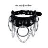 Harajuku Chocker Sexy Heart Lock Key Rivets Black Goth Punk Chokers Gothic Choker Necklace for Women Hip Hop Bondage Cosplay