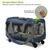 Pet Rolling Carrier With Wheels Pet Travel Carrier Transport