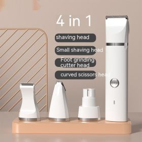 Pet Shaver Cat Hair Removal (Option: Four In One White-USB)