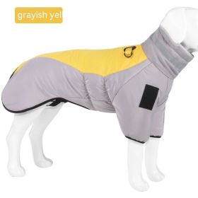 New Winter Pet Thickened Cotton Coat (Option: Grayish Yellow-2XL)