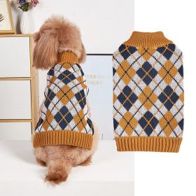 Thanksgiving Pet Clothes Lapel Retro Plaid Contrast Color (Option: Color Contrast Check-L)