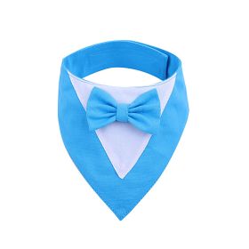 Pet's Saliva Towel Velcro Triangle (Option: Sky Blue-M)