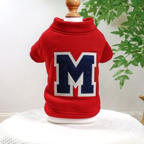 Factory Direct Supply Pet Clothes Teddy Bichon Dog Hoodie Autumn And Winter (Option: Letter M Sweater-L)