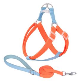 Macaron Traction Dog Rope Small And Medium Sized Pets (Option: Set Orange Blue-S)