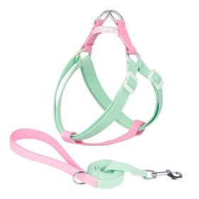 Macaron Traction Dog Rope Small And Medium Sized Pets (Option: Set Green Pink-M)